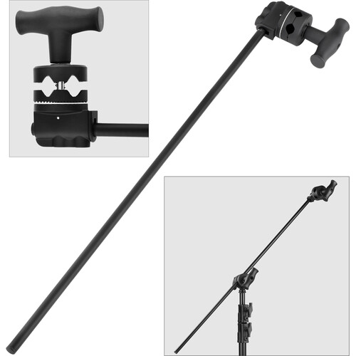 Combo Tay Boom CK1 - CK2 - CK3 đặc Và 2 Grip head  màu đen
